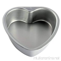 BeneKing 4PC Aluminium Heart Shaped Cake Pan Set with Fixed Bottom- 3" 6" 8" 10" - B077ZVL5Q8